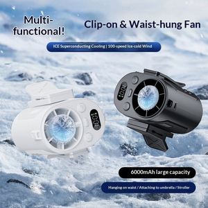 Factory Wholesale Clip on <b>Neck</b> Hanging & Handheld, Portable Mini Silent Fan, Small Rechargeable Fan for Home Outdoor Use - Product Image 2
