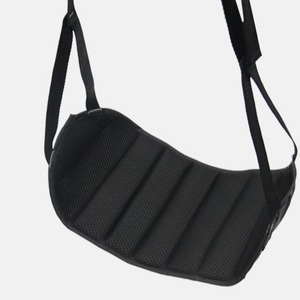 Hamac portable de style avion pour voyage, tapis de repos pour une seule jambe, noir, léger, design compact, pour utilisation en train ou en avion - Product Image 3