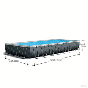 Lilytoys Extérieur Grande <span class=keywords><strong>Piscine</strong></span> Rectangulaire Mobile <span class=keywords><strong>Hors</strong></span> <span class=keywords><strong>Sol</strong></span> en <span class=keywords><strong>Acier</strong></span> PVC - Product Image 2