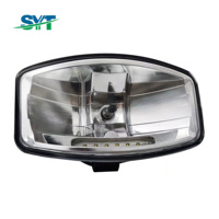 Lampe d'éclairage auxiliaire 12V 24V en option avec boîtier réflecteur chromé et support noir pour camions Scania Volvo MAN Benz DAF – Phare de travail