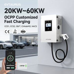 Cargador de Vehículos Eléctricos OEM de 20kw, <span class=keywords><strong>30kw</strong></span>, 40kw, Wallbox RFID CCS GBT Chademo, Cargador Rápido Inteligente de Corriente Continua con OCPP para Uso Doméstico y Comercial - Product Image 1