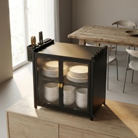 Égouttoir de cuisine double niveau en acier au carbone robuste, pour comptoir, rangement de vaisselle, armoire, étanche et antirouille