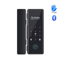 Cerradura Inteligente para Puerta de Vidrio de Oficina, Sin Perforación, Fácil de Instalar, con Bloqueo Automático, Cerradura TT