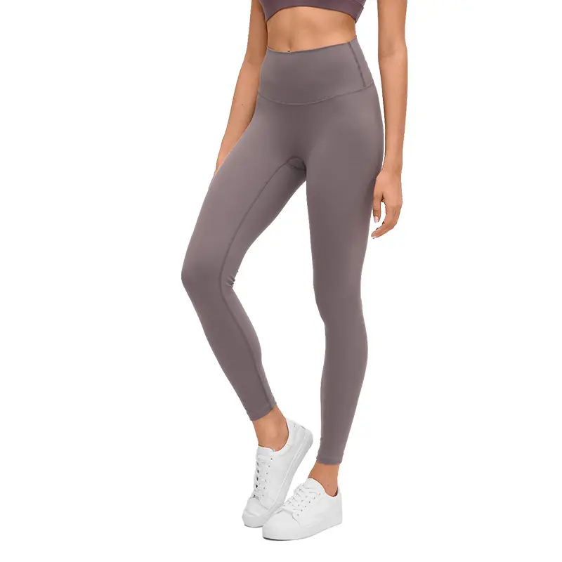 Nouveau pantalon de yoga lulu nude pour l'été 2024 Femmes sans T taille haute-hanche stretch fitness neuf minutes pantalon GYM lulu yoga leggings