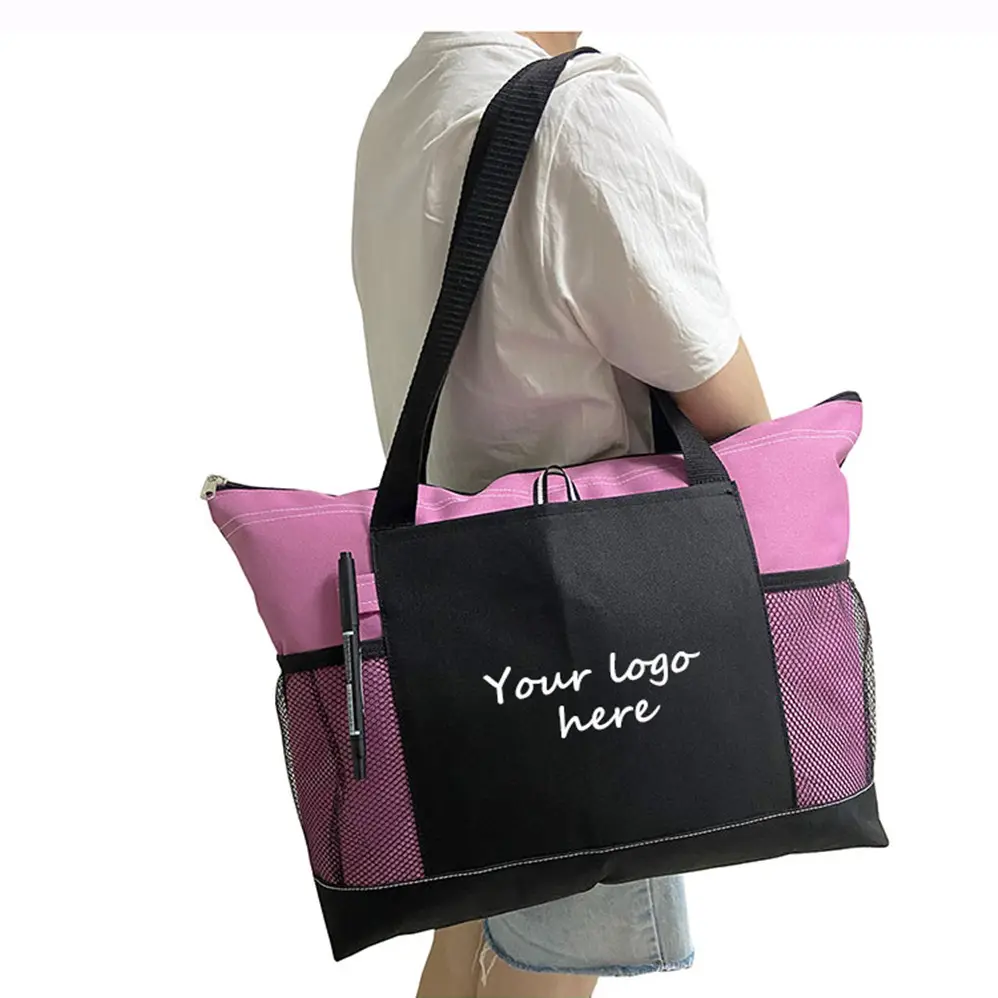 OEM moda accettabile a buon mercato durevole Tote da donna borse per la spesa di grande capacità borse per la spesa con Logo stampato personalizzato