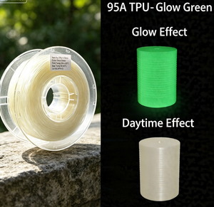 1.75mm Luminous Glow TPU 95A <b>3D</b> <b>Printer</b> Filament, Soft Flexible Glow-in-the-Dark TPU Consumable in Pink Blue Green Colors - Product Image 4
