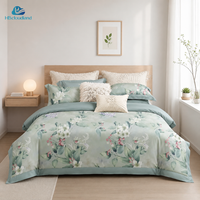 Parure de lit Cloudland certifiée OEKO-TEX, audituée BSCI, 300 fils, imprimée végétal, haute densité, respirante, écologique, 100 % coton de qualité supérieure
