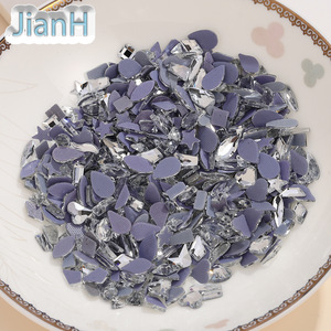 Eco-friendly Geométrica Em Forma Plana Branco Prego Broca De Vidro Hotfix Strass DIY Diamante Fabricantes Atacado - Product Image 3