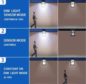 مصباح LED خارجي يعمل بالطاقة الشمسية مع مشبك، مقاوم للماء بدرجة حماية IP65، مع مستشعر للحدائق والشوارع والمنازل والجدران، يعمل بالطاقة الشمسية وببطارية - Product Image 3