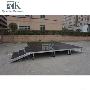 Plataforma de Escenario de Altura Ajustable, Plataforma Cuadrada de 1mx1m para Eventos - Product Image 6
