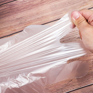 Gants jetables en PE, transparents et épais, pour barbecue, collations, usage domestique, gants en film plastique à tirer - Product Image 1