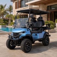 Voiturette de golf électrique Walnut Woods 2, 4 ou 6 places, moteur AC 72V 7.5KW, batterie au lithium, pour le transport de noix, avec bac de chargement intégré