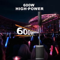 LAL-125DBD Enceinte colonne active DSP en plastique de 12 pouces 600W RMS 135dB Système de sonorisation professionnel Line Array
