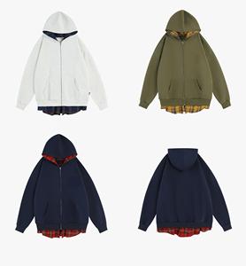 Haute Qualité 100% Coton Polaire Zip Hoodies Automne Respirant Écologique Logo Personnalisé Sérigraphie Streetwear En Gros - Product Image 4