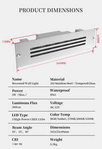 Luz LED ovalada para escalones Overseasdesign RW-260, 5500K, para exteriores, patio, terraza, villa, porche, escalera, bajo MOQ, servicio de diseño - Product Image 2