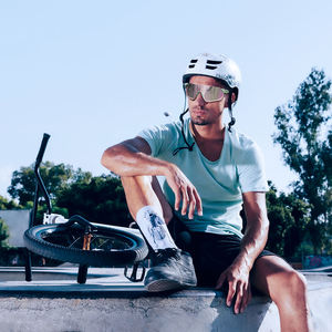 Lunettes de soleil sportives exclusives transfrontalières TR90 demi-cerclées avec verres PC, lunettes de VTT pour hommes et femmes, <span class=keywords><strong>nez</strong></span> réglable - Product Image 6