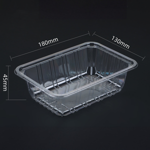 <strong>Disposable</strong> Eco-Friendly Transparent PET <strong>Plastic</strong> Food Storage <strong>Trays</strong> Cake Fruit Packing Display Dry Fruit Vegetable Snack - Product Image 1