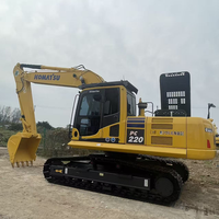 Excavator Bekas Komatsu PC220 Berkualitas Tinggi, Hidrolik, Crawler 22 Ton, Mesin Berat, Dilengkapi Bucket Penggali, Dijual
