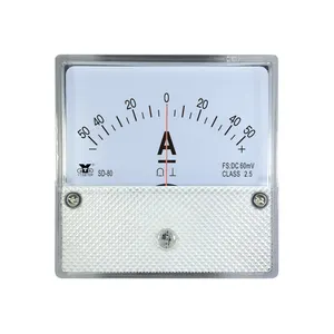 50A 60mV işaretçi tipi DC ampermetre pozitif ve negatif çift yönlü enstrümanlar şant SD80 DH80 CZ80 PMK-80A gerektirir