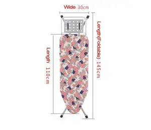 High Quality Home Use Portable Space Saving 100% Cotton Cover Heavy Duty Folding Ironing Board