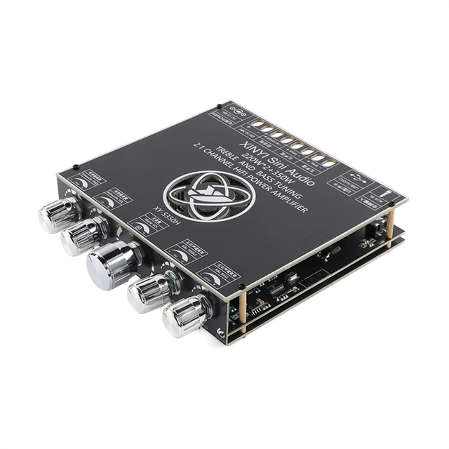 2.1-Channel TPA3251 Bluetooth Digital Amplifier Module Surface Mount OctaPAK-7 High/Low Tone Subwoofer 220Wx2+350W Amplifier