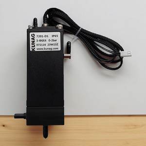 Cartouche d'encre compatible HP 7201-A1 type 1 double niveau avec valve manuelle, 2 entrées 1 sortie, noir et cyan clair, rechargeable - Product Image 1