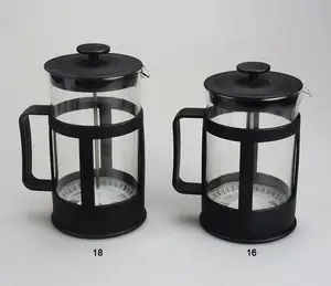 Franse Pers Koffiezetapparaat Pot 350ml600ml Plunger, Custom Plastic Reizen Camping Zwart Glas Thee Maker Koffie Franse Pers