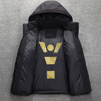 YiXin Manteaux d'Hiver pour Hommes Nouveau Design Épais et Chaud Doudoune Homme Coupe Ajustée Unie à Capuche