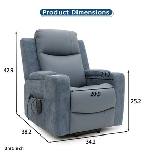 Geeksofa Tilt-in-Space Dreimotoren Elektrischer Medizinischer Aufsteh- und Liegesessel für Senioren, Behinderte und Patienten - Product Image 2