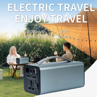 Station d'alimentation portable d'extérieur 150W 48000mAh 110V/220V Prise AC PD65W 2 ports USB-A Lampe de poche Charge d'ordinateur portable Métal