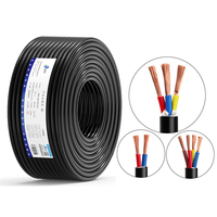 Câble d'alimentation blindé chauffant en cuivre sans oxygène 0,6/1KV HV, isolé en PVC, ignifuge, marque Yaxing RVVP-12