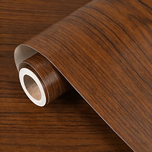 Custom Modern Brown Geometric <strong>Textured</strong> Self-Adhesive Vinyl Film Waterproof Fireproof Contact <strong>Paper</strong> Kitchen Cabinet Countertop - Product Image 1