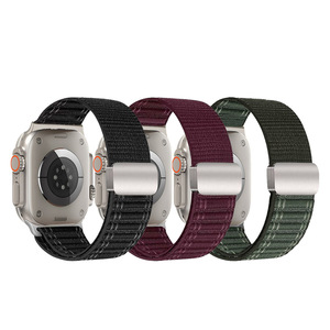 Bracelets magnétiques en nylon tendance, durables et respectueux de la peau, compatibles avec <span class=keywords><strong>Apple</strong></span> <span class=keywords><strong>Watch</strong></span> 11 10 9 <span class=keywords><strong>8</strong></span> - Product Image 1