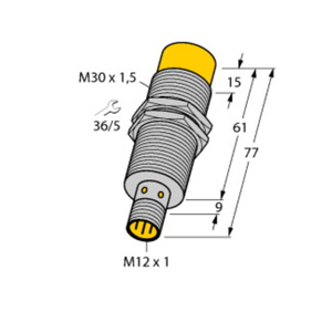 Sensor Inductivo MT-TURCK NI15-M30E-LIU-H1141 15-30VDC 0-20mA Rango de Medición 2-12mm IP67 Sensor de Posición Industrial Original - Product Image 2