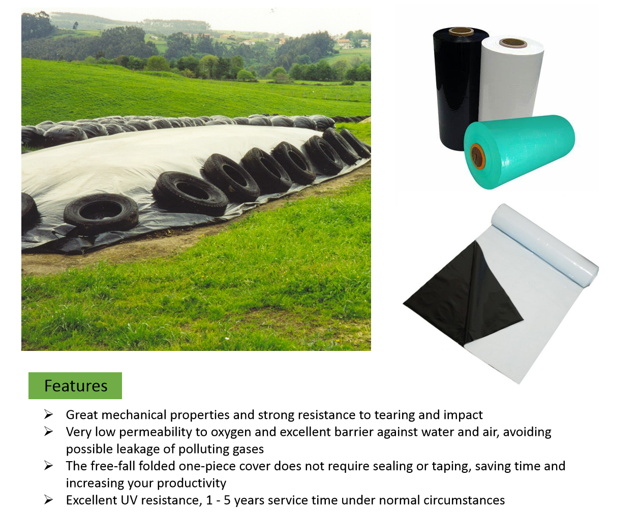 Best Price High Strength 60FT Silage Covering Silage Sheeting Silage Film