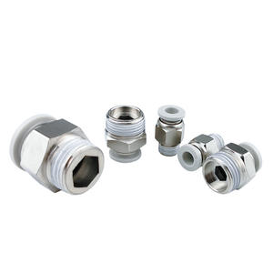 Conector Neumático Recto Blanco Niquelado Zoni PC8-02, Conector Rápido para Manguera de Aire, Manguera Flexible de Cobre Modelo 6-01 - Product Image 3