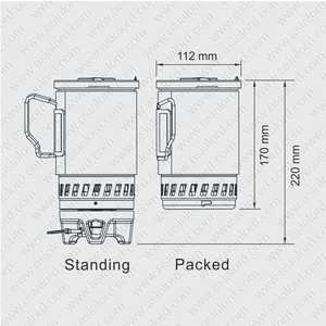 Tragbarer Outdoor-Einzelbrenner-<span class=keywords><strong>Camping</strong></span>-Gaskocher mit Sofortheizung, Wassererhitzer, Butan-Brennstoffzündgerät, Multifunktional - Product Image 6