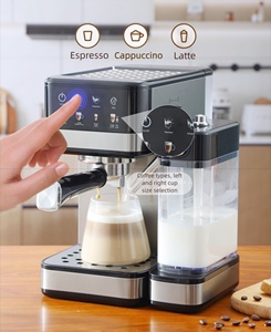 Cafetera Espresso Semiautomática Multifunción con Carcasa de Acero Inoxidable, Funciones Programables y Diseño Portátil - Product Image 1