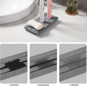 Diatomite eco-friendly materassino asciugatura minimalista portabicchieri per cucina bagno lavello-asciugatura rapida spazzola spazzolino da denti - Product Image 3