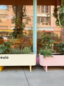 Fioriera Bicolore in Ferro TiemuTown con Logo Personalizzato, Vaso Stile Ins per Negozi Nordici e Arredo Caffè - Product Image 3