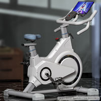 Vélo de spinning d'intérieur noir de qualité commerciale, transmission par courroie silencieuse, volant d'inertie de 6 kg, moniteur de fréquence cardiaque, support iPad, pour salle de sport et studio