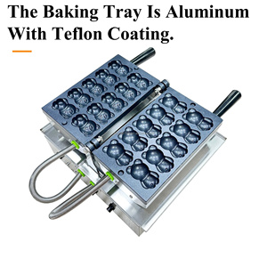 Đôi lật thương mại sử dụng kỹ thuật số hiển thị nóng bán điện mini Panda Waffle 10 lỗ không dính trứng Waffle Máy làm - Product Image 5