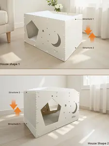 Tiragraffi per Gatti <span class=keywords><strong>Extra</strong></span> <span class=keywords><strong>Large</strong></span> a Doppio Strato Moonlight Stars, Resistente all'Usura, Carta Ondulata Non Sfilacciante - Product Image 5