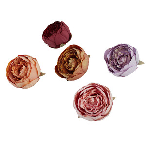 Artificial Round Peony Flower Head European <b>Vintage</b> Gift Box Wedding Home Decor Soft Decoration Model YMD-275 - Product Image 5