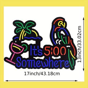 Letrero de Neón con Forma de Letra Luminosa, Base Transparente, Palmera, Cerveza Corona, Loro, para Bar, Precio de Fábrica - Product Image 5