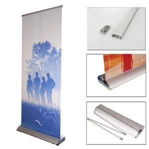 Soporte de Banner Enrollable de Aluminio Clásico, Retráctil y Portátil para Exhibición de Impresión Individual, Superventas - Product Image 2