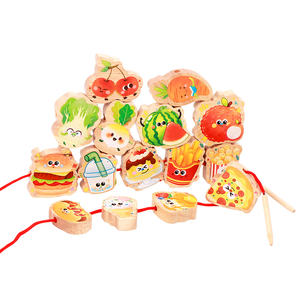 <span class=keywords><strong>Jeu</strong></span> de perles en bois pour enfants, en bois de hêtre, pour l'exercice de la concentration et le développement de la pensée logique, 3 styles au choix, jouet d'enfilage de perles pour enfants - Product Image 1