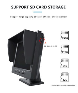 Wemaer OEM Cámara de Marcha Atrás Multifuncional para Autobús/Camión, Entrada AV, Asistente de Reversa, Monitor de Coche Motorizado Abatible de 7 Pulgadas AHD - Product Image 3