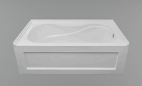 Baignoire Spa Ovale Moderne Autoportante en Acrylique Blanc avec 10 Jets, Vidange Central et Panneau de Commande pour Salle de Bain