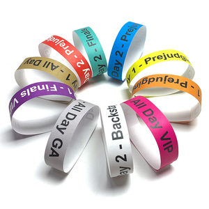 Bracelets jetables en Tyvek avec logo imprimé au laser pour événements, fêtes, spectacles, passe d'entrée - Product Image 1